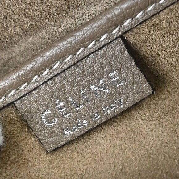 Celine Brown Leather Nano Luggage Tote Handbag S-AT-4116 S-BG-4146 116040 - Picture 9 of 10